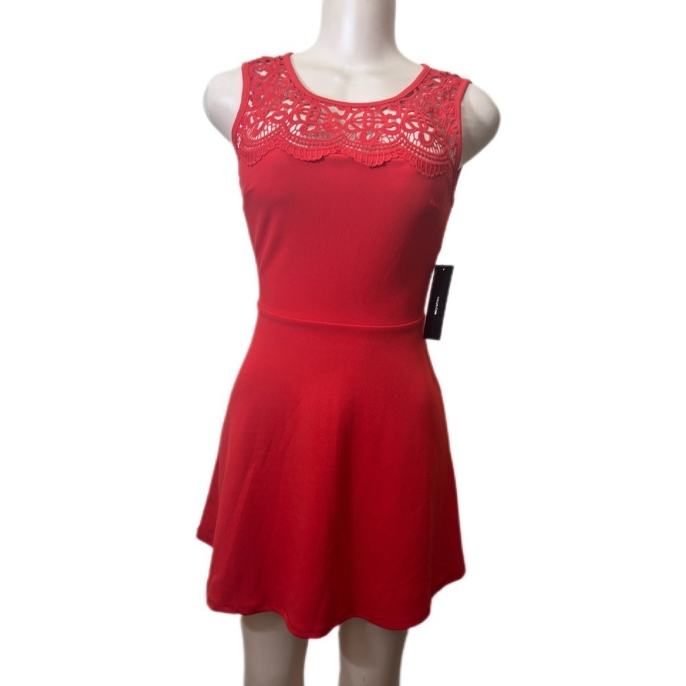 NWT Lulu's Vibrant Red Lace Mini Dress